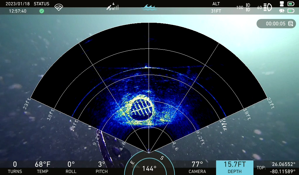 Deep Trekker ROV with sonar